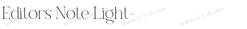 Editors Note Light字体转换